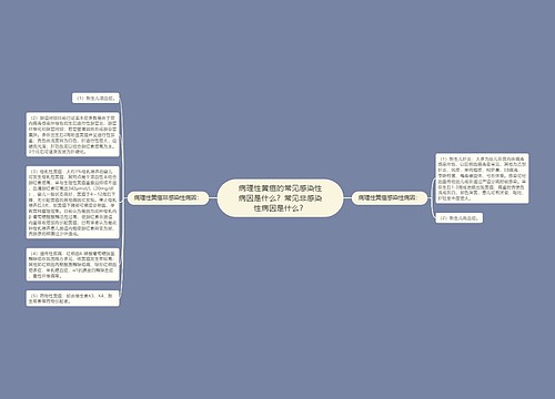 病理性黄疸的常见感染性病因是什么？常见非感染性病因是什么？