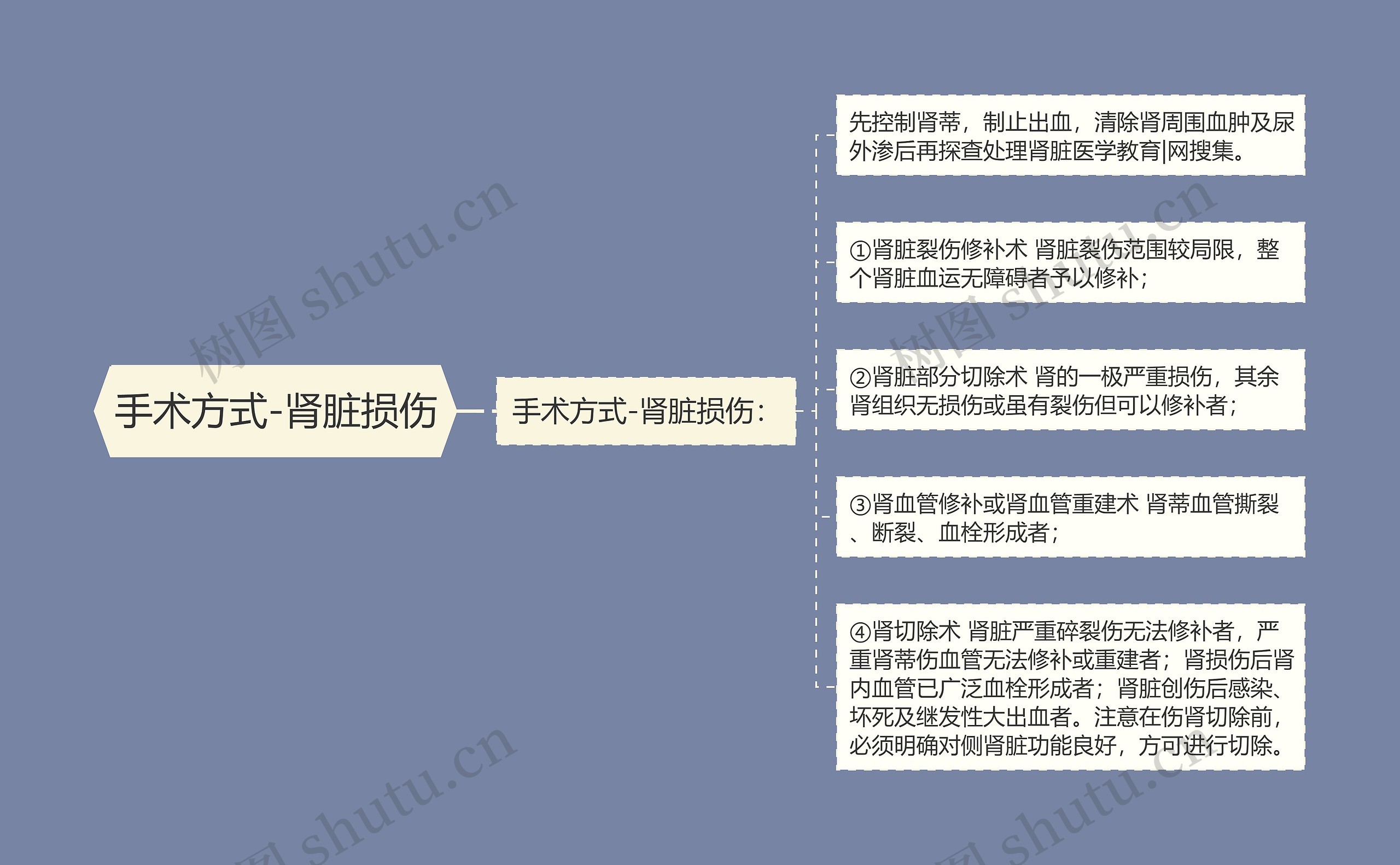 手术方式-肾脏损伤思维导图