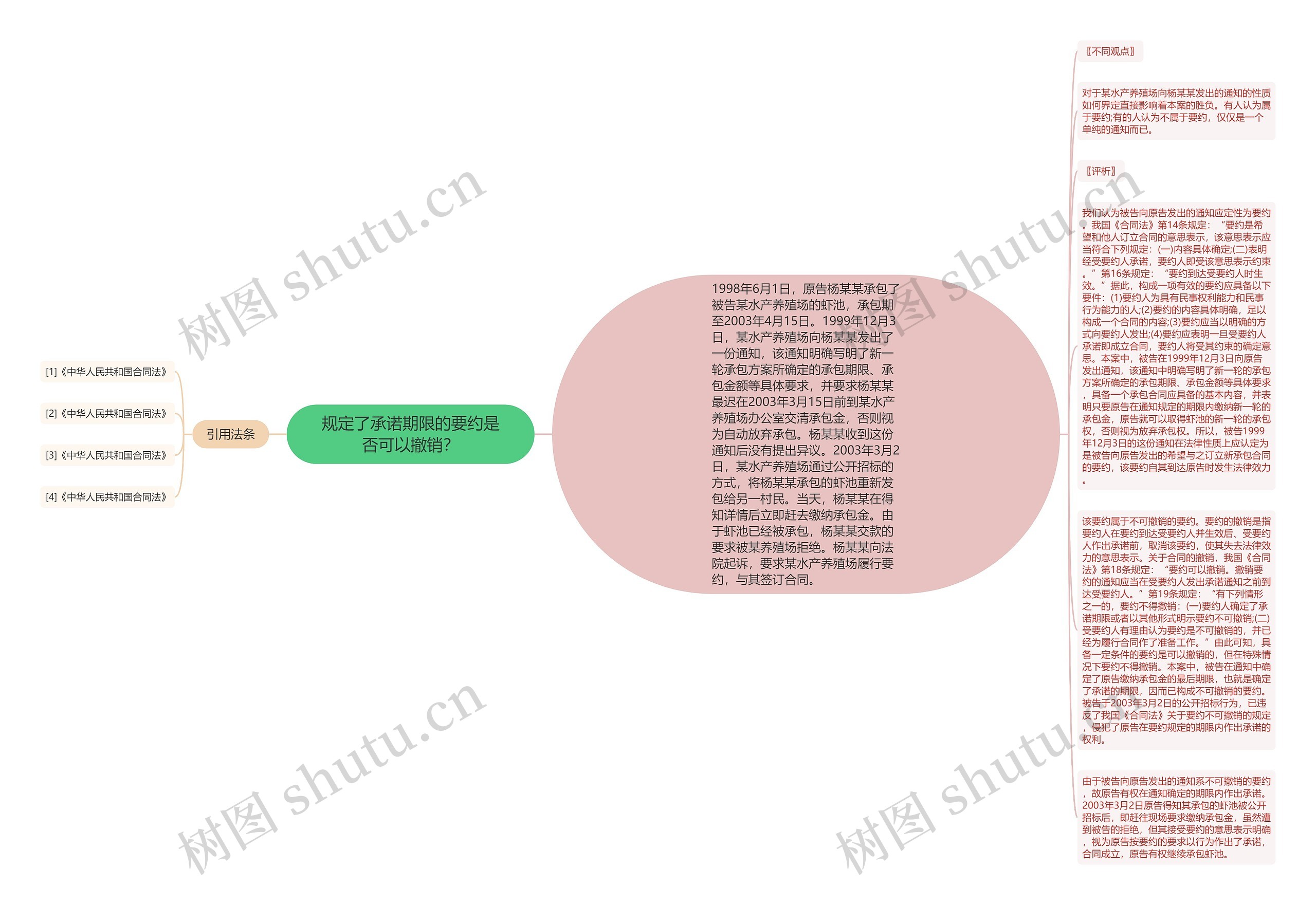 规定了承诺期限的要约是否可以撤销？思维导图