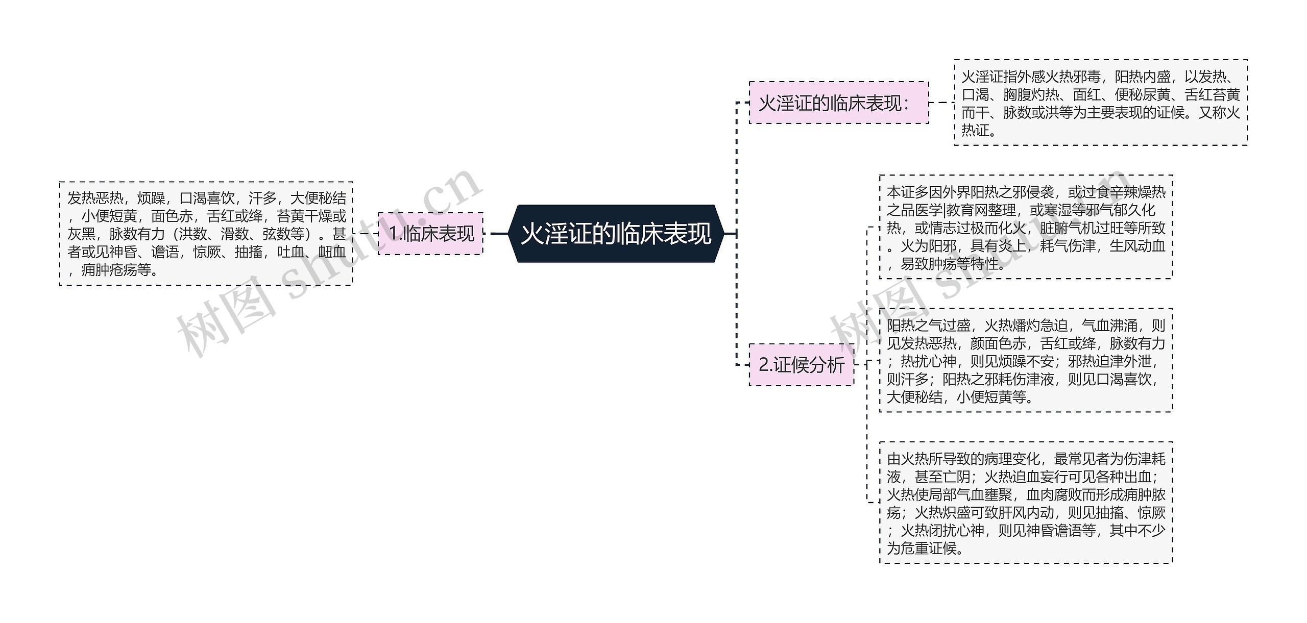 火淫证的临床表现思维导图