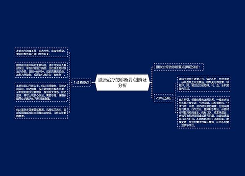 臌胀治疗的诊断要点|辨证分析