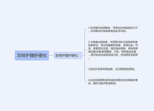 怎样护理肝硬化