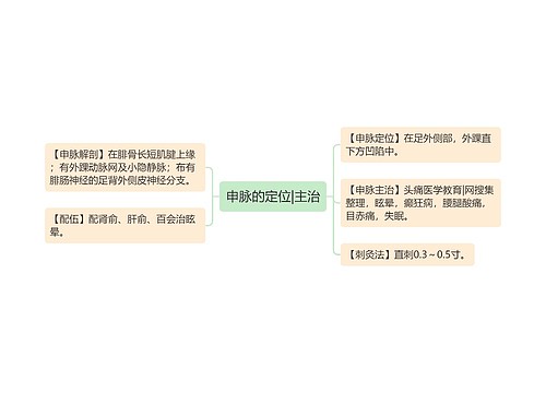 申脉的定位|主治