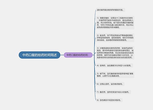 中药口服的给药时间简述