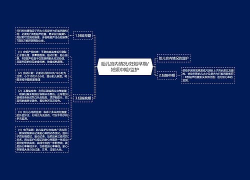胎儿宫内情况/妊娠早期/妊娠中期/监护
