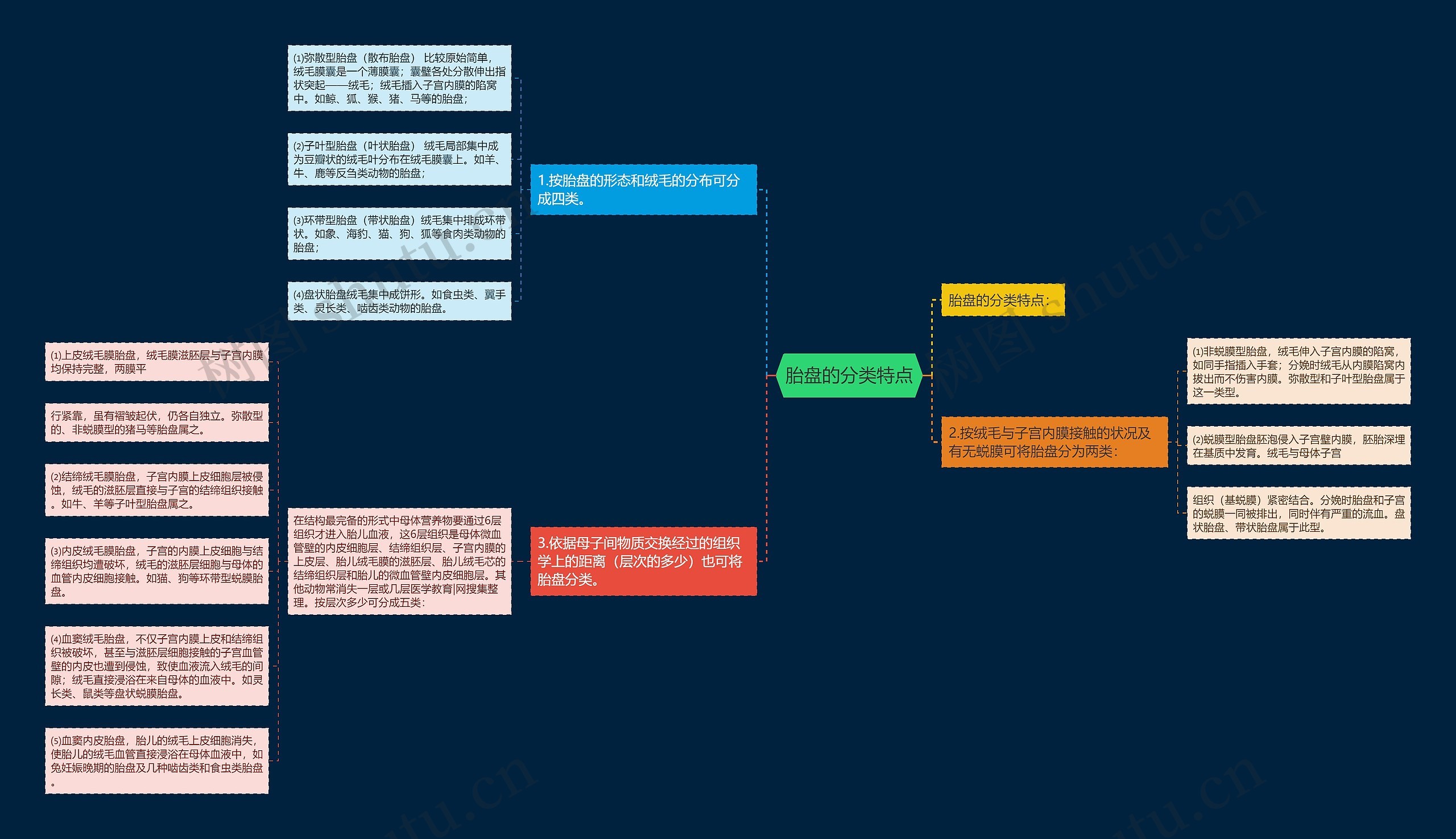 胎盘的分类特点 胎盘的分类特点
