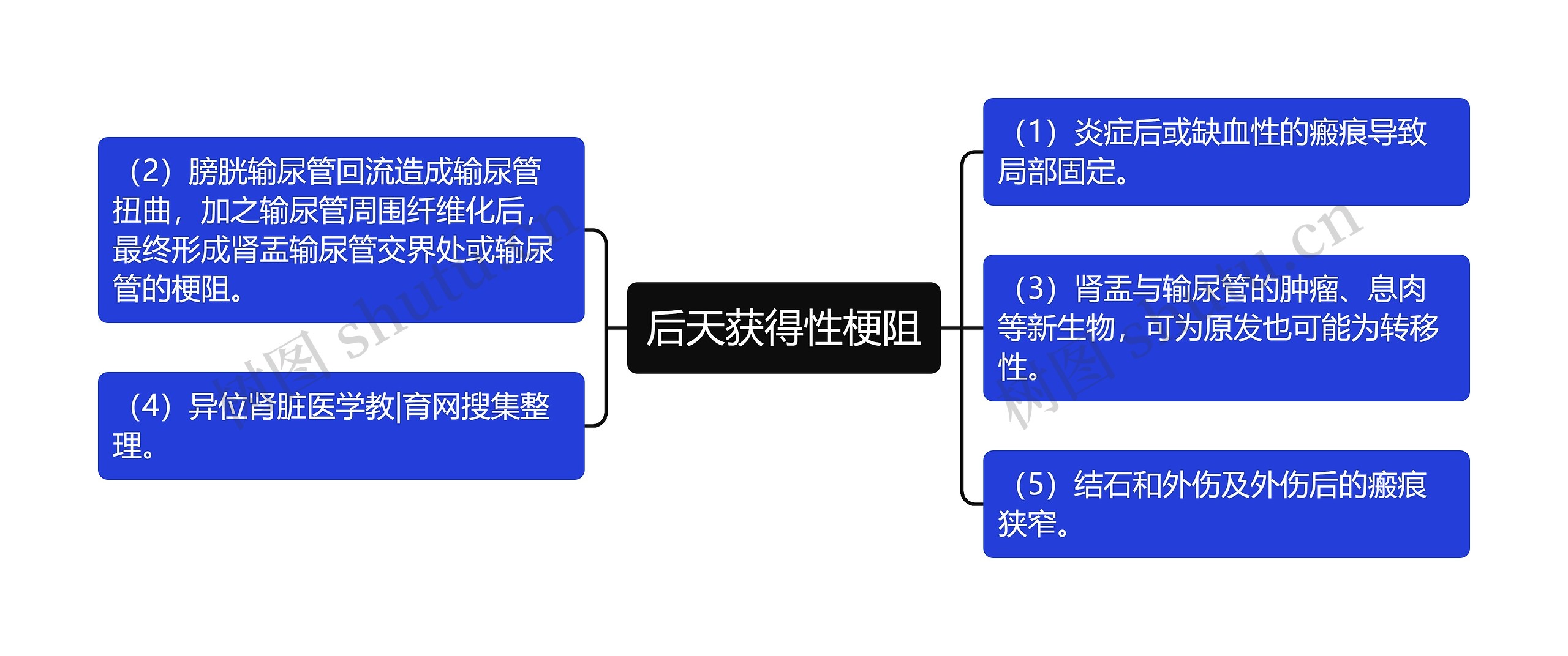 后天获得性梗阻思维导图