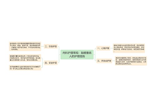 内科护理常规：脑梗塞病人的护理措施