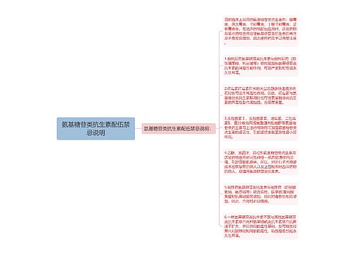 氨基糖苷类抗生素配伍禁忌说明
