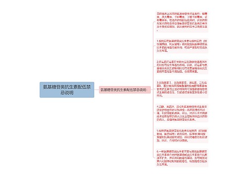 氨基糖苷类抗生素配伍禁忌说明