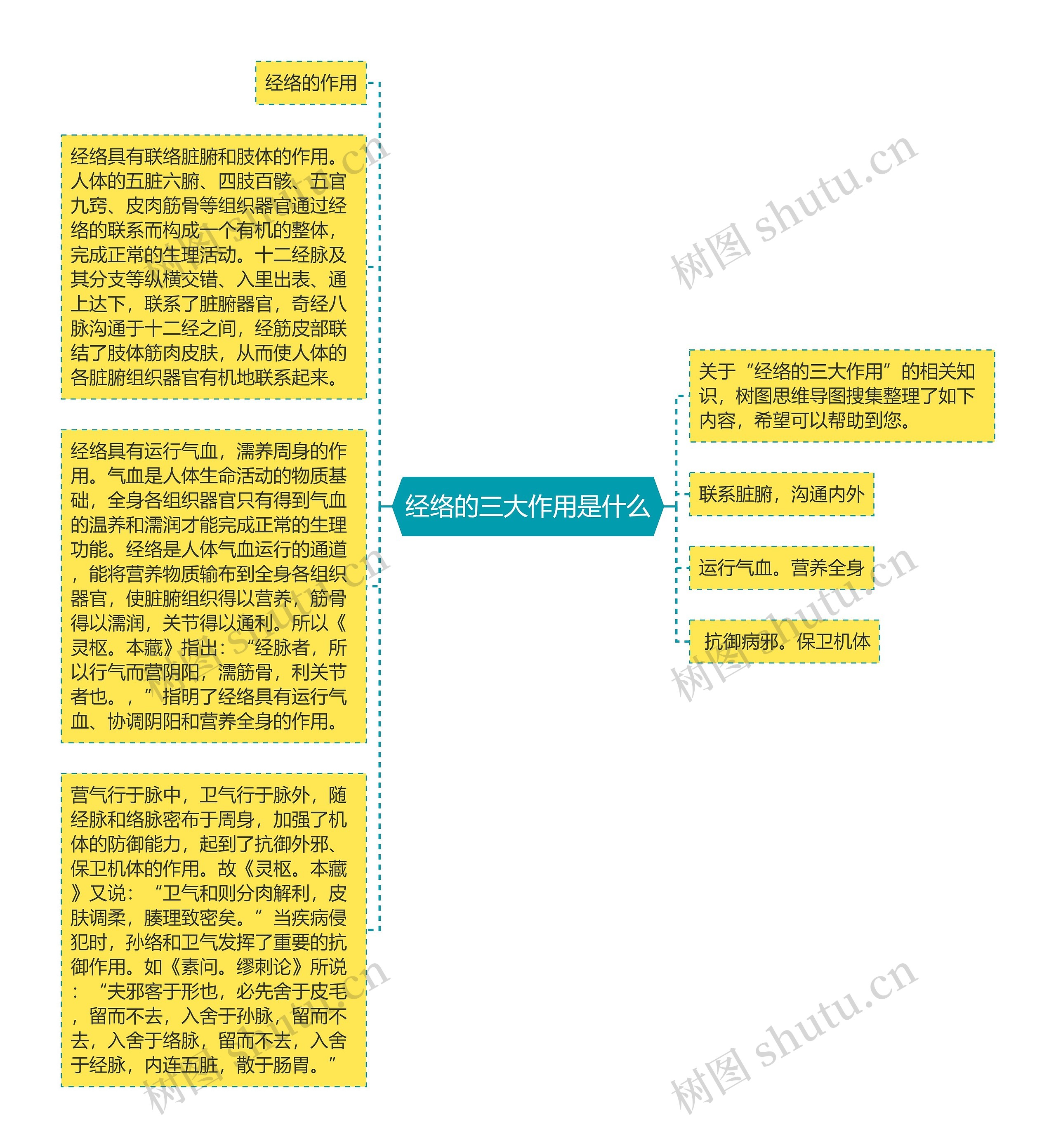 经络的三大作用是什么思维导图