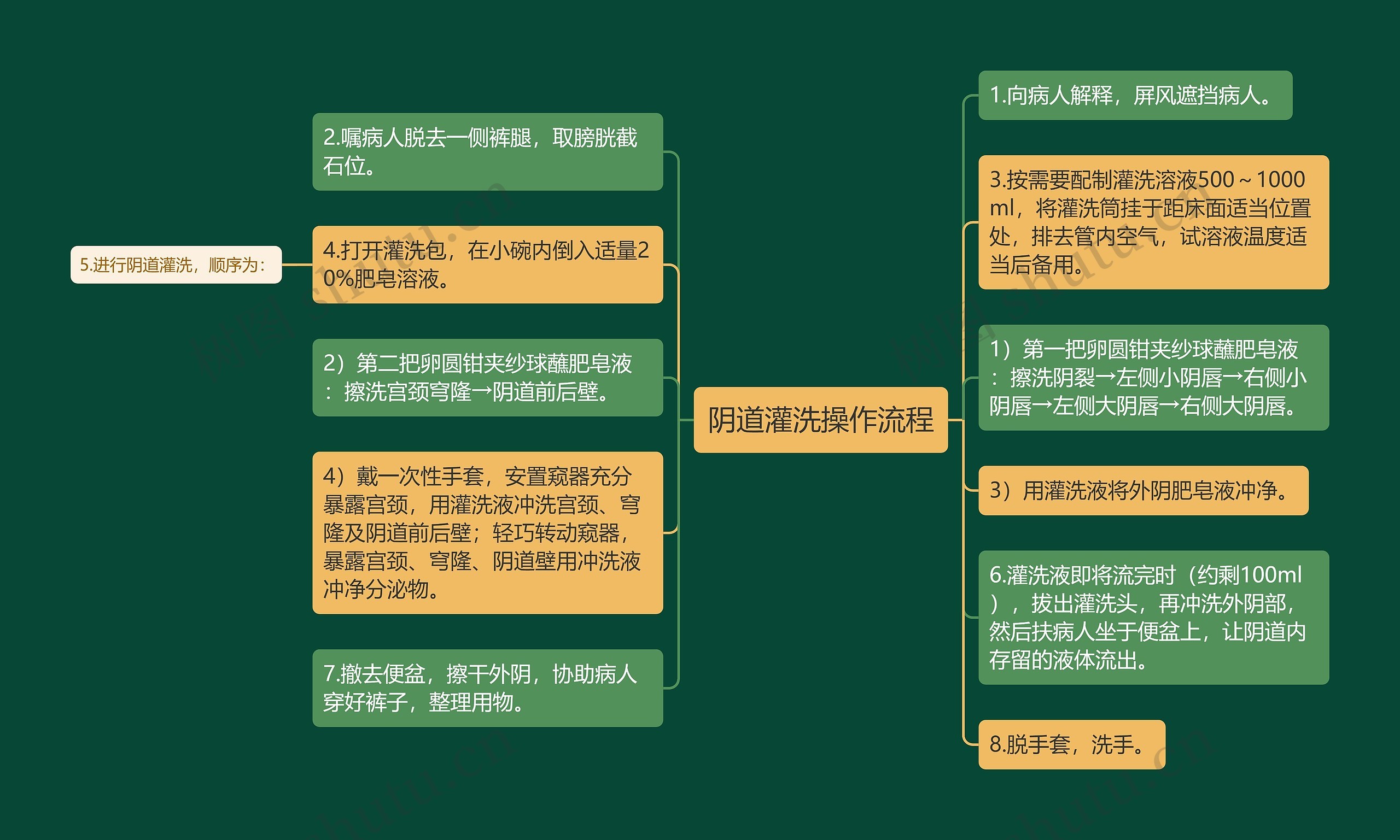 阴道灌洗操作流程