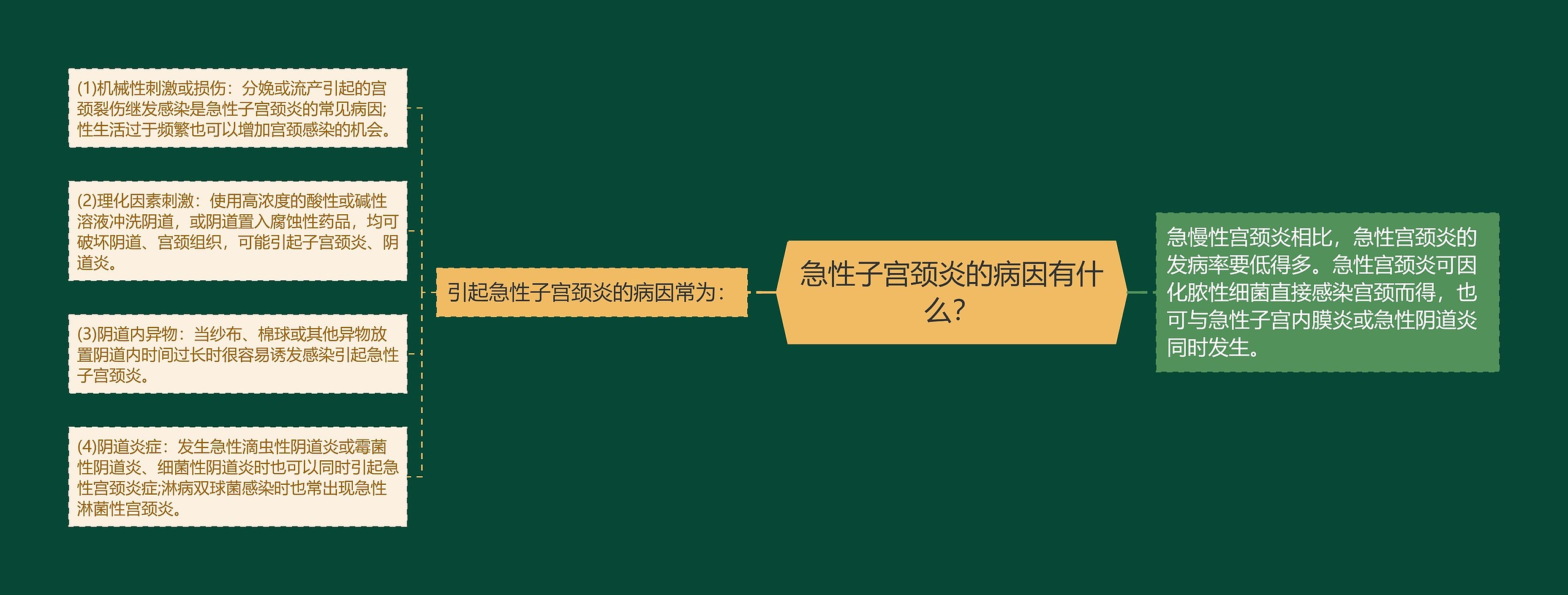 急性子宫颈炎的病因有什么？