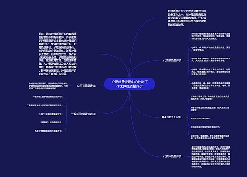 护理质量管理中的控制工作之护理质量评价