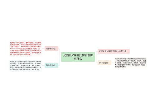 光固化义齿基托树脂性能有什么