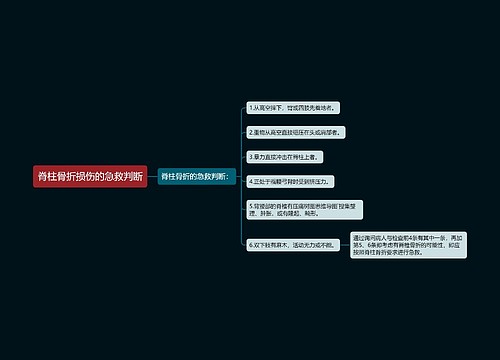 脊柱骨折损伤的急救判断