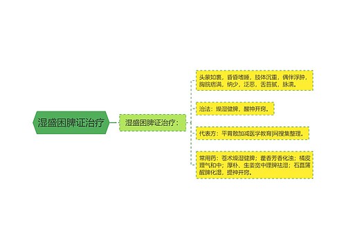 湿盛困脾证治疗