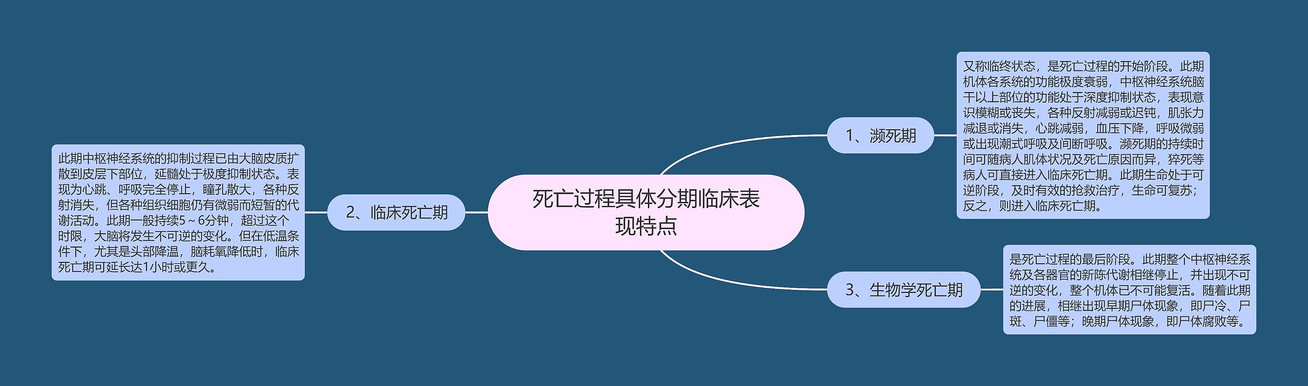 死亡过程具体分期临床表现特点