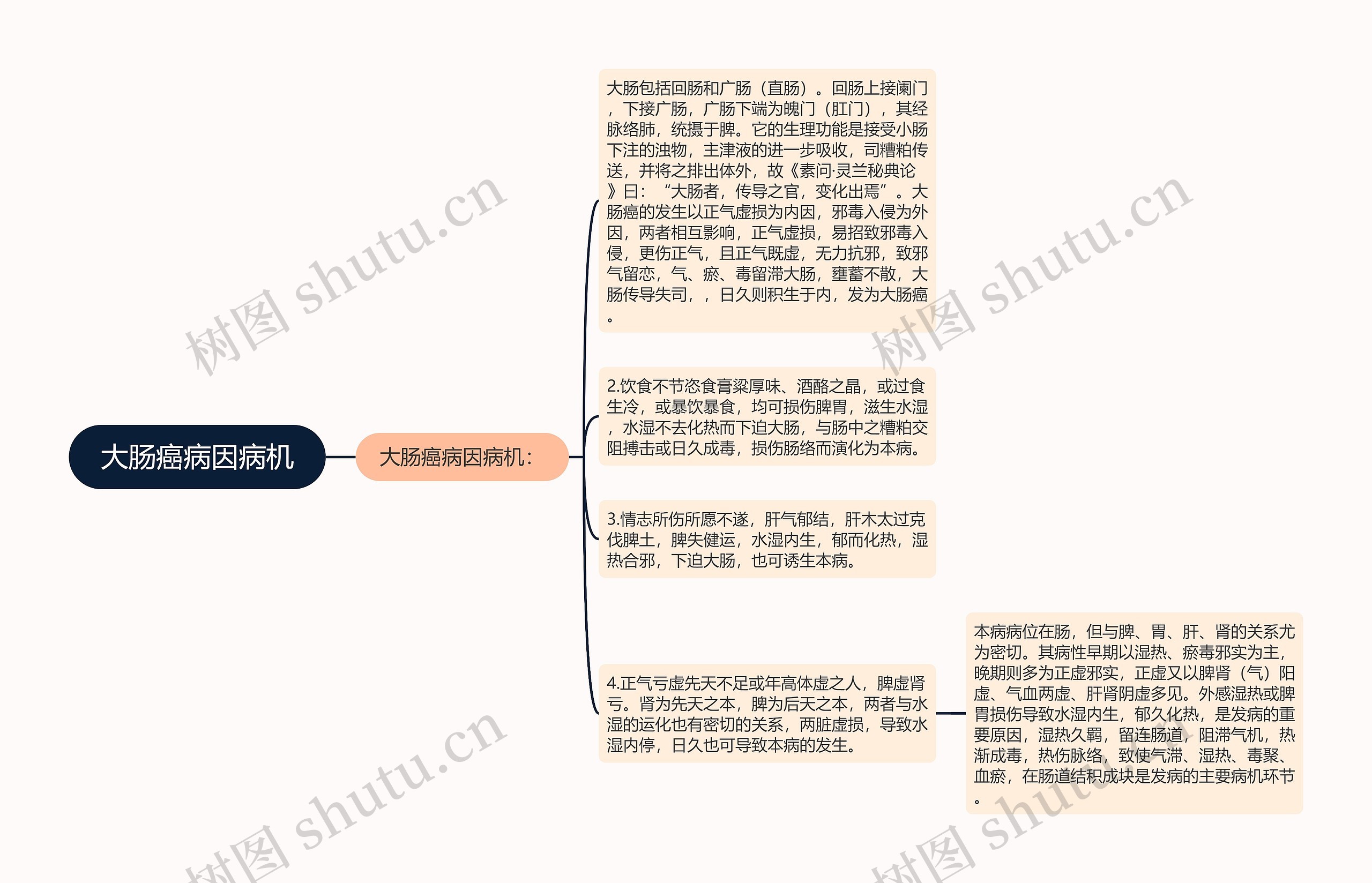 大肠癌病因病机思维导图