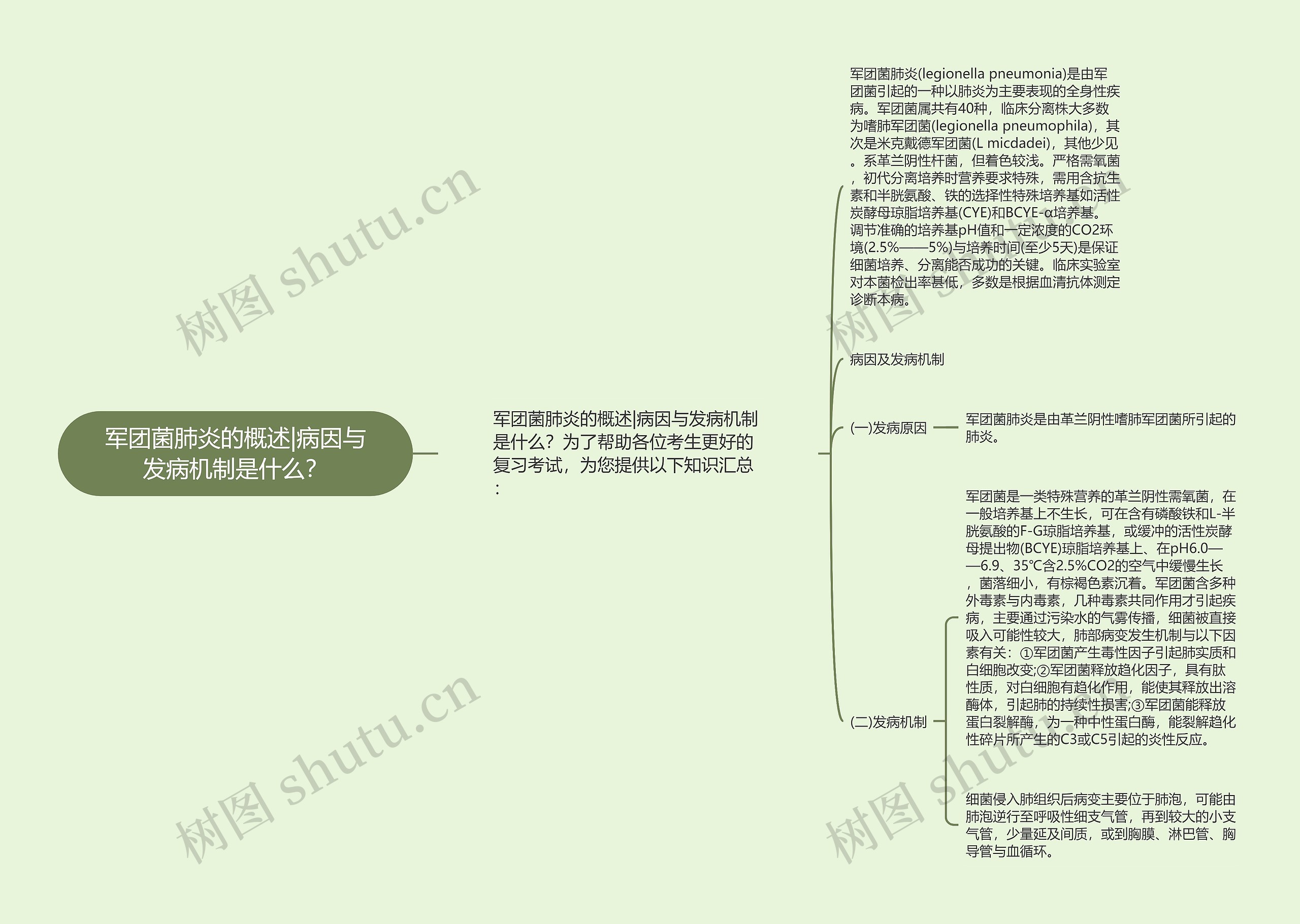 军团菌肺炎的概述|病因与发病机制是什么？思维导图