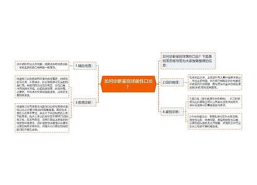 如何诊断鉴别球菌性口炎？