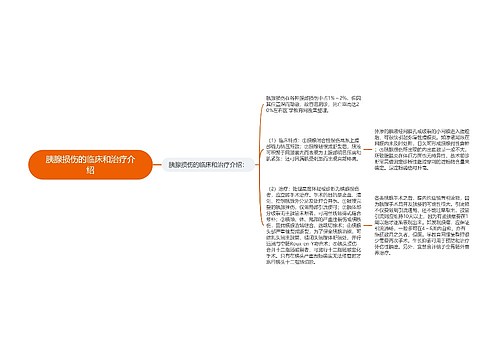 胰腺损伤的临床和治疗介绍