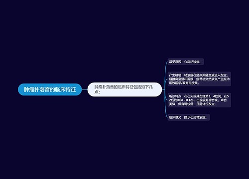 肿瘤扑落音的临床特征