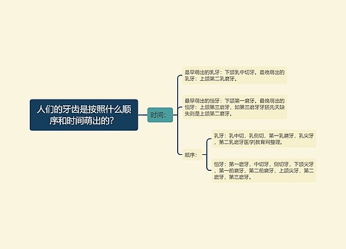 人们的牙齿是按照什么顺序和时间萌出的？