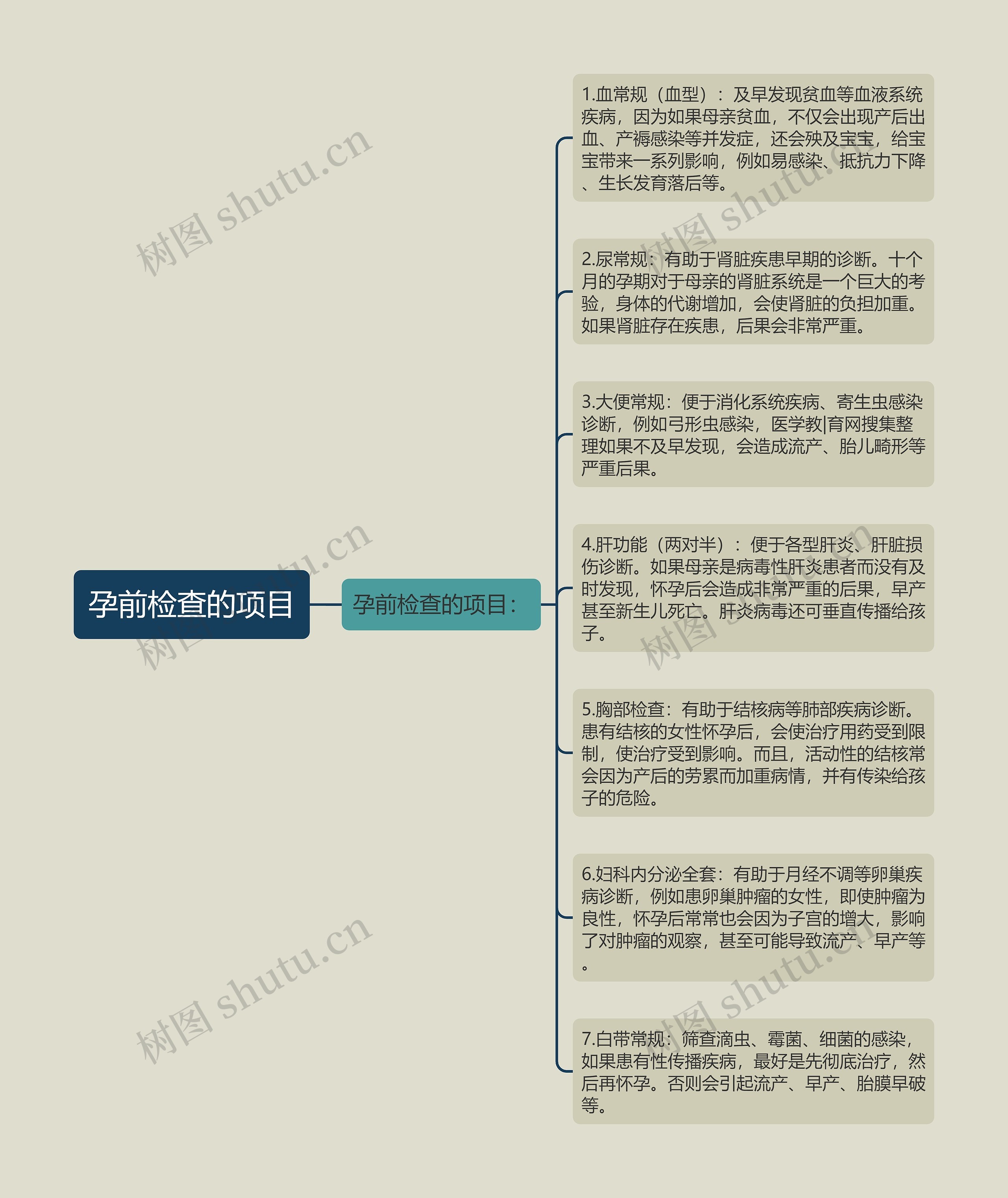 孕前检查的项目