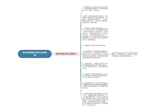 复合树脂类应用及注意事项