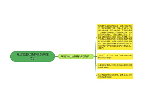 海绵窦血栓性静脉炎病理危机