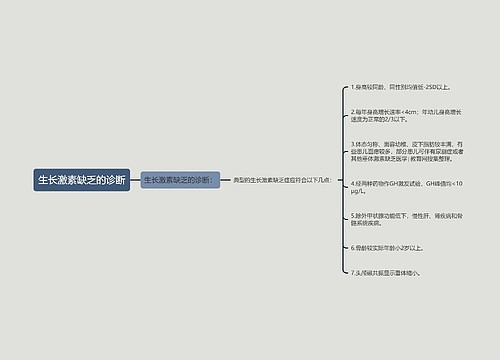 生长激素缺乏的诊断