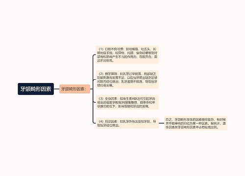 牙颌畸形因素