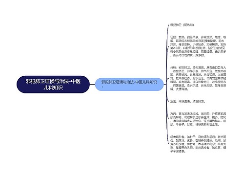 邪犯肺卫证候与治法-中医儿科知识