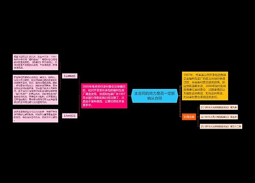 主合同的效力是否一定影响从合同