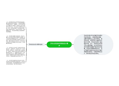 牙合支托的作用和设计要求