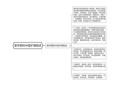 更年期的中医护理概述