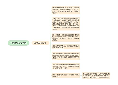 分辨经筋与筋肉