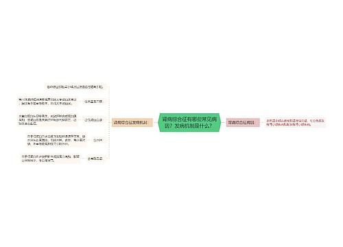 肾病综合征有哪些常见病因？发病机制是什么？