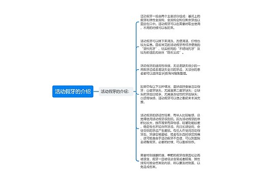 活动假牙的介绍