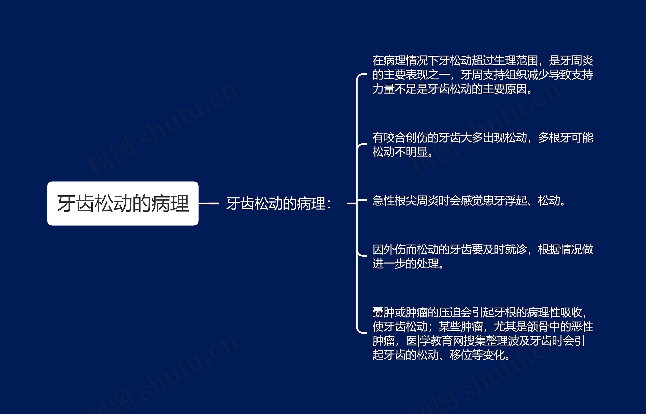 牙齿松动的病理