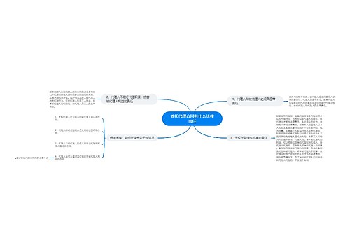 委托代理合同有什么法律责任