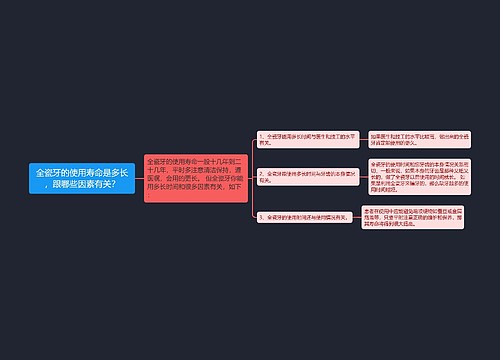 全瓷牙的使用寿命是多长，跟哪些因素有关？