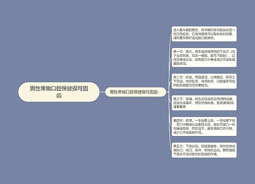 男性常做口腔保健操可固齿