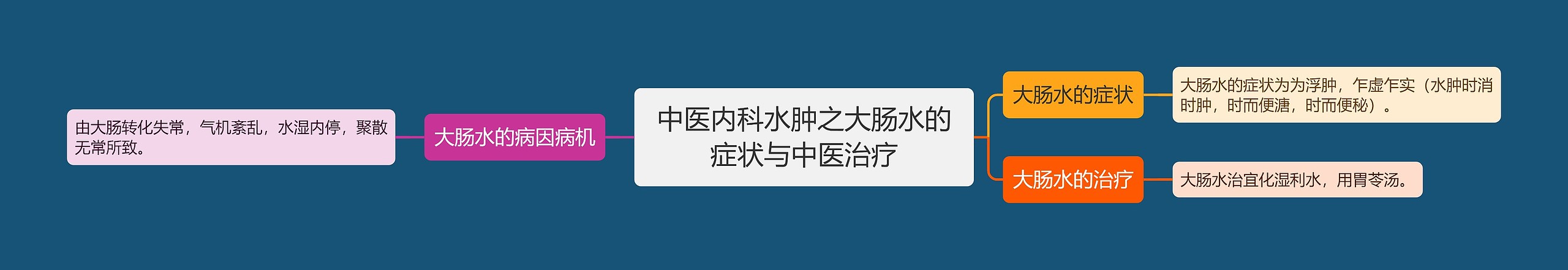 中医内科水肿之​大肠水的症状与中医治疗思维导图