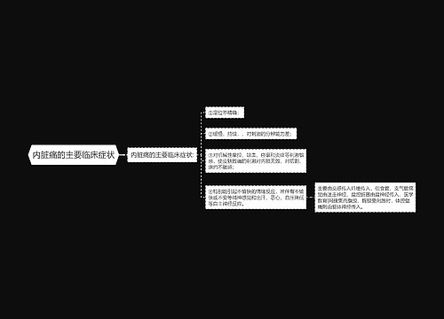 内脏痛的主要临床症状