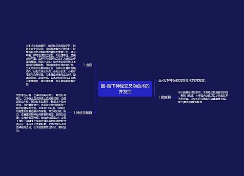 面-舌下神经交叉吻合术的并发症