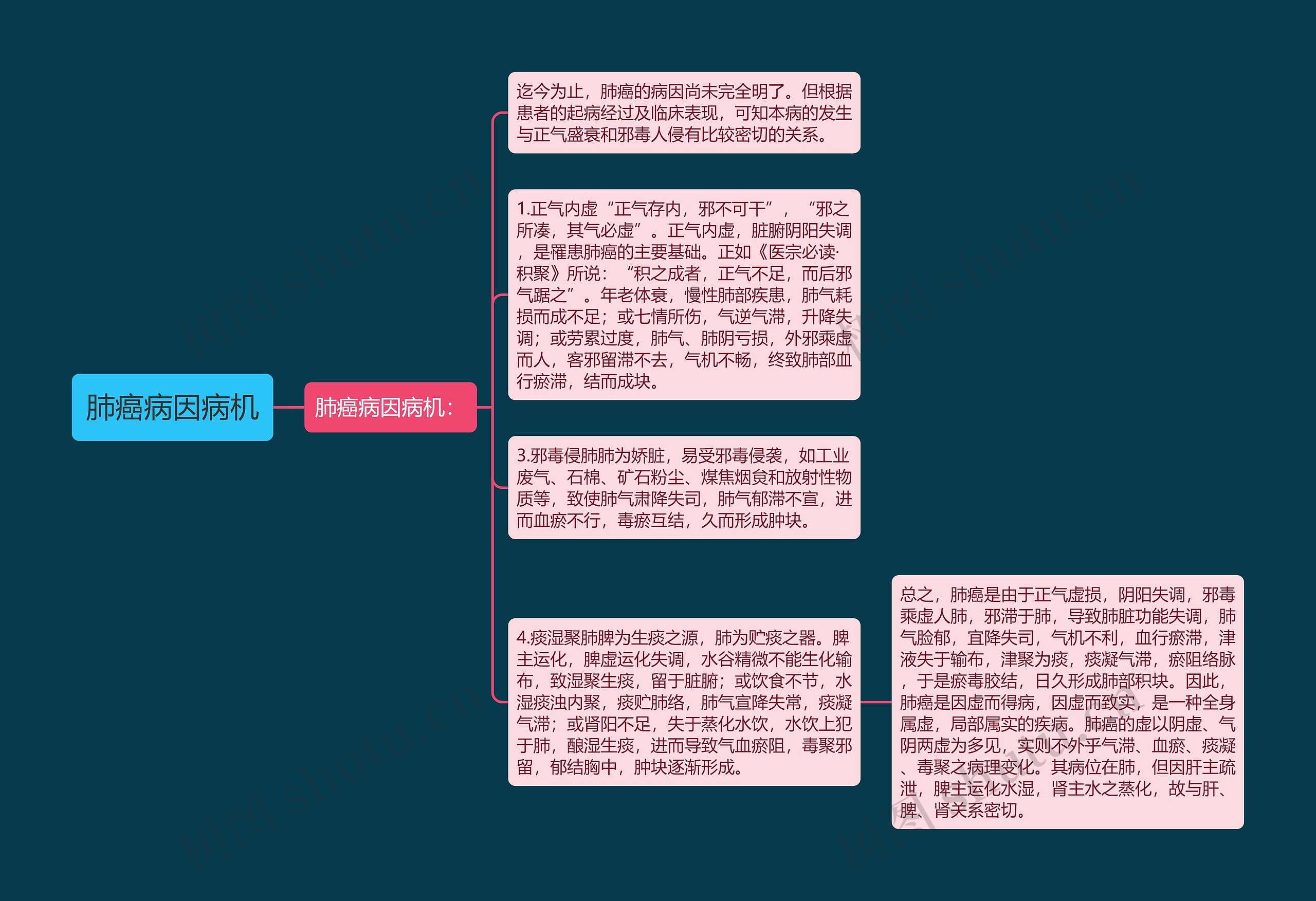 肺癌病因病机思维导图