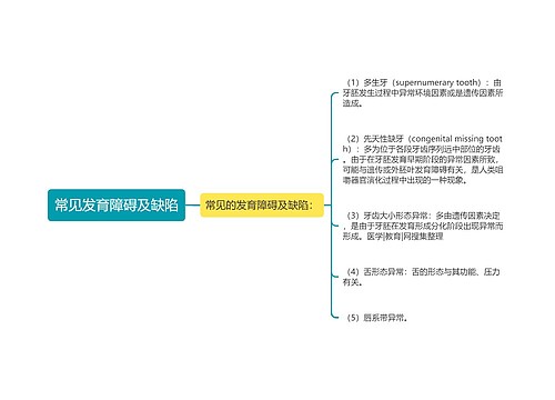 常见发育障碍及缺陷