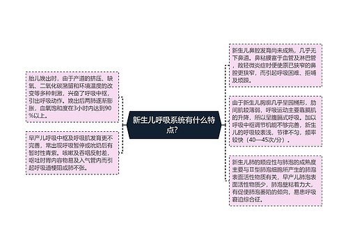 新生儿呼吸系统有什么特点？